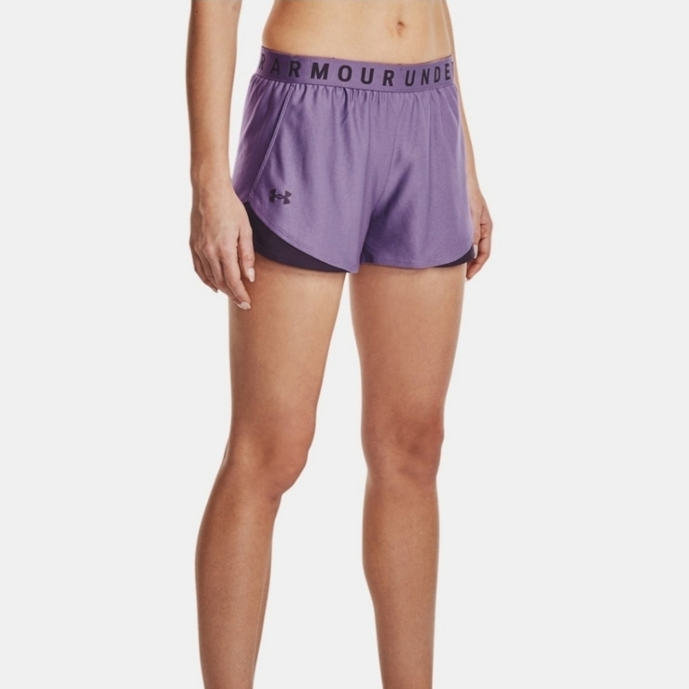 Under Armour 3.0 play up short in Retro Purple/Tux Purple Size Small NWT!